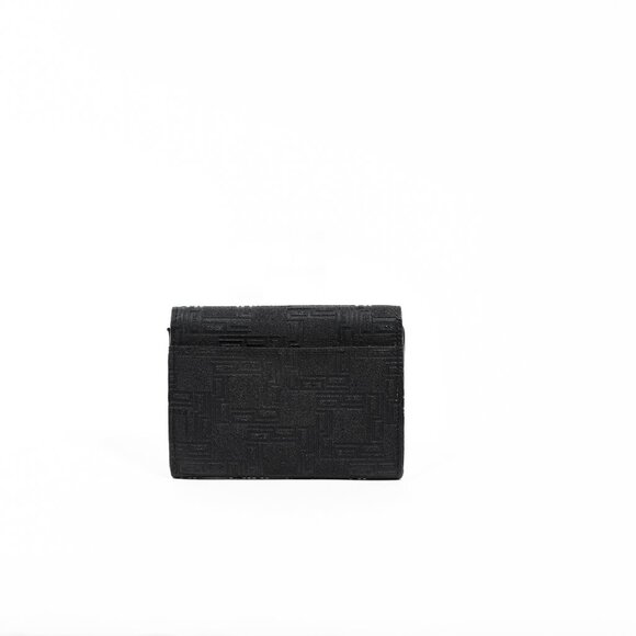 Dunhill Black PVC Leather Card Holder with Snap Closure - Picture 2 of 6